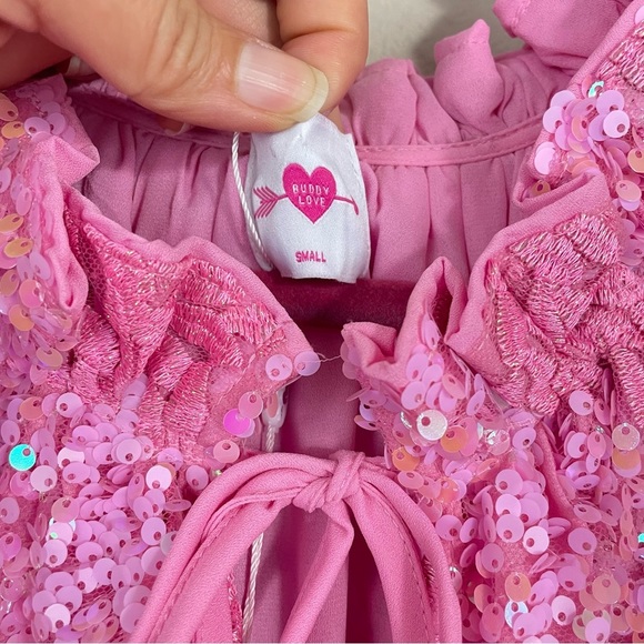 NWT BUDDY LOVE LAKIN SWING SEQUINED LACE MINI DRESS - BONITA SIZE SMALL - Picture 10 of 16